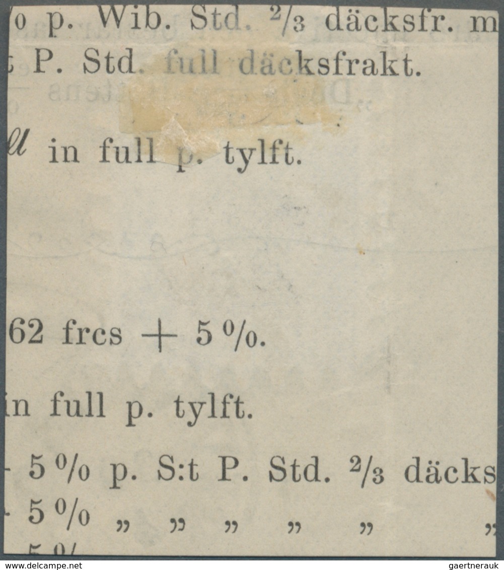 Finnland: 1866, Wappen 5 P Braunlila Auf Blaulila Papier Mit PERFEKTEM Zungen-Durchstich A Auf Luxus - Ongebruikt