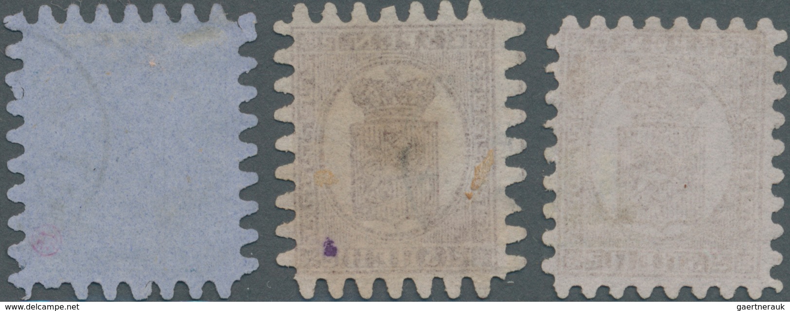 Finnland: 1866, Zweimal Wappen 5 P Braunlila Auf Einfachem Blassrosa Papier Mit Perfekten Zungen-Dur - Nuovi