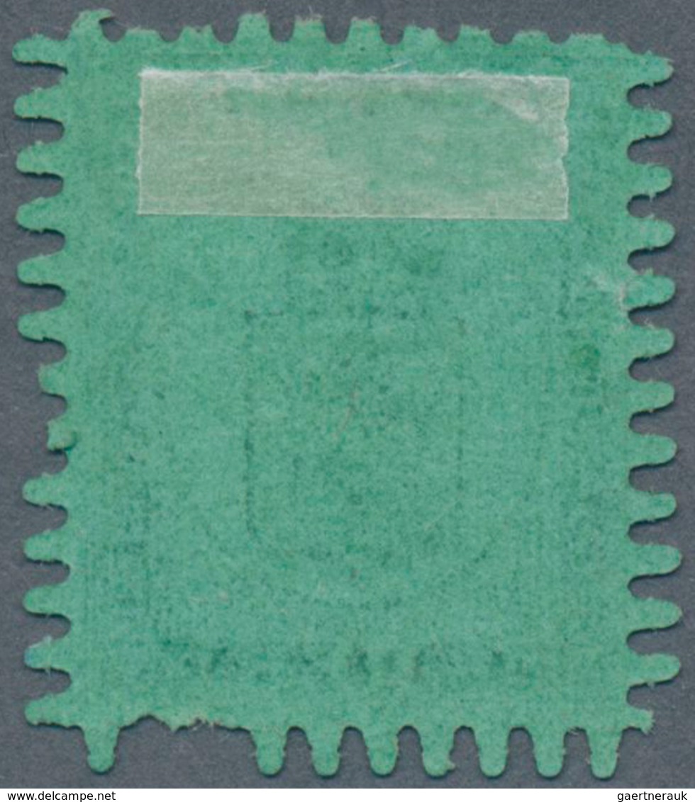 Finnland: 1866, 8 Penni Black On Ordinary Green Paper, The VERY RARE ROULETTE E. Cancelled With Smal - Unused Stamps