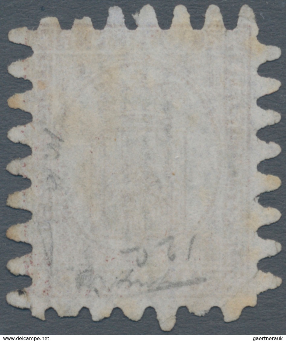 Finnland: 1866: COLOUR ERROR 10p. Carmine-brown On Pale Lilac Laid Paper, Rouletted Type III, Used A - Unused Stamps