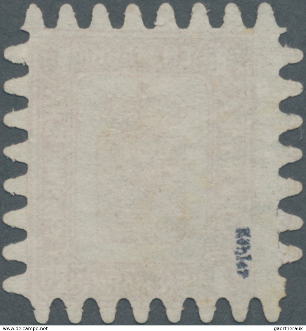 Finnland: 1866, Wappen 1 M Gelbbraun Auf Weissem Papier Mit Nahezu PERFEKTEM Zungen-Durchstich C Und - Unused Stamps