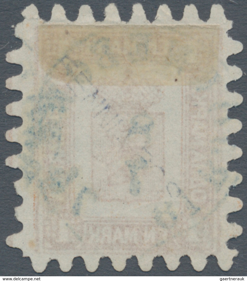 Finnland: 1867 1m. Yellow-brown, Roulette III, Used With Complete Strike Of "BJÖRNEBORG/8/7/1875" (S - Nuovi