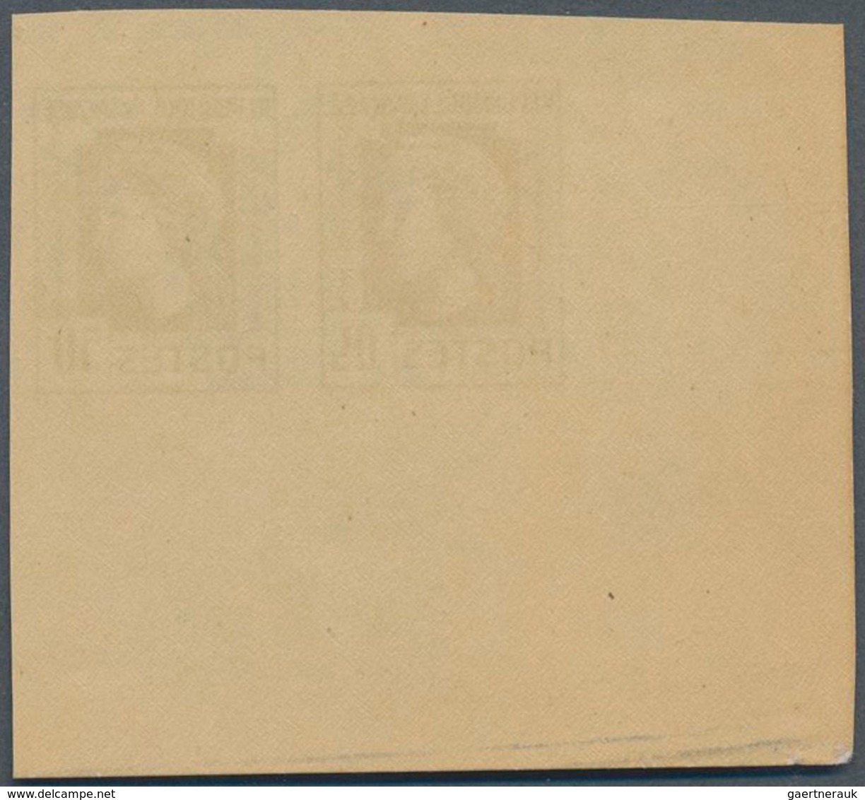 Frankreich: 1944, Definitives "Marianne", Not Issued, Imperforate Essay 50fr. Grey As Horizontal Pai - Altri & Non Classificati