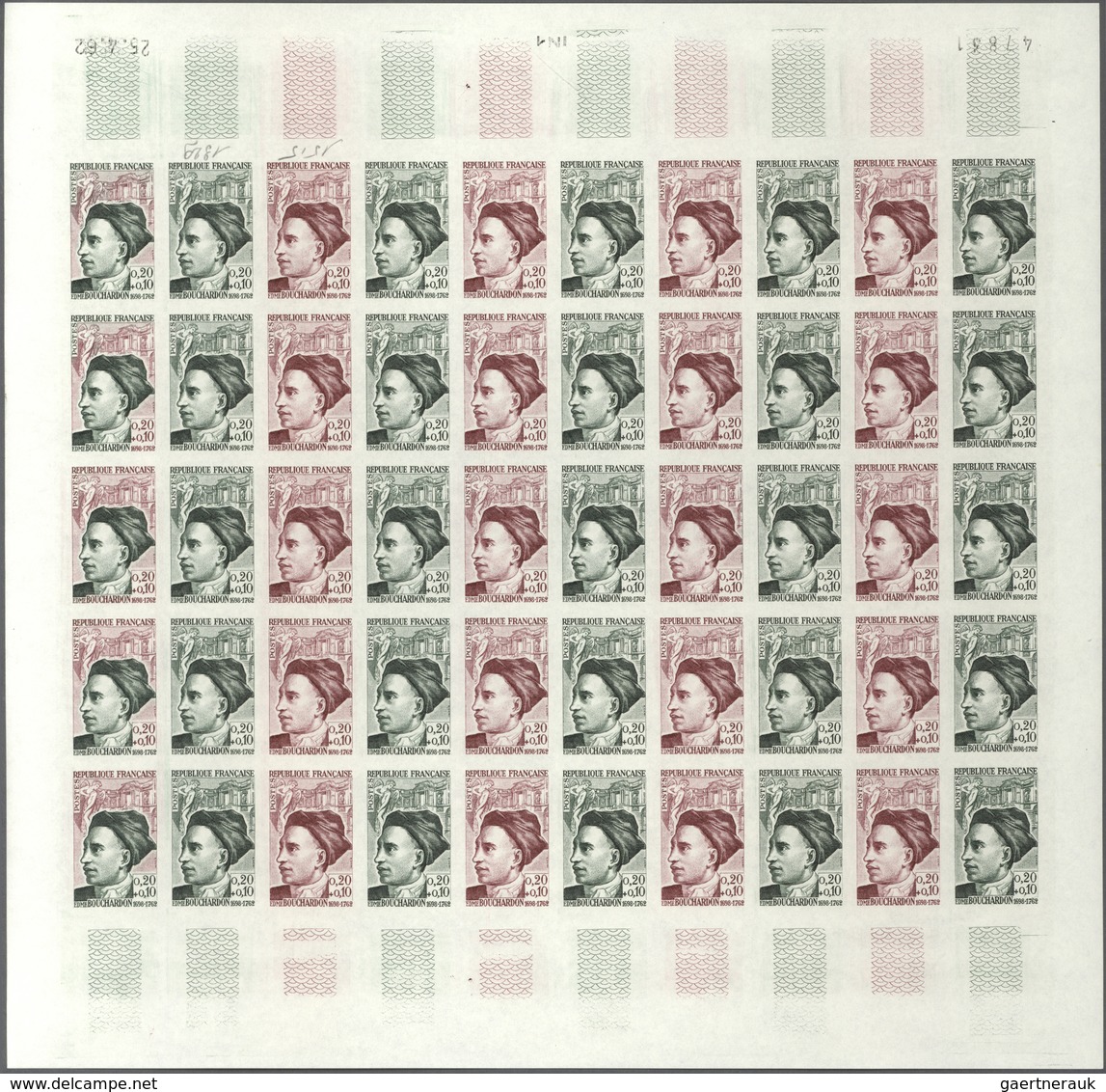 Frankreich: 1962, Set Of 6 Different Colour Proof Sheets Of 50 For The Issues Of "Anniversaries - Pe - Altri & Non Classificati