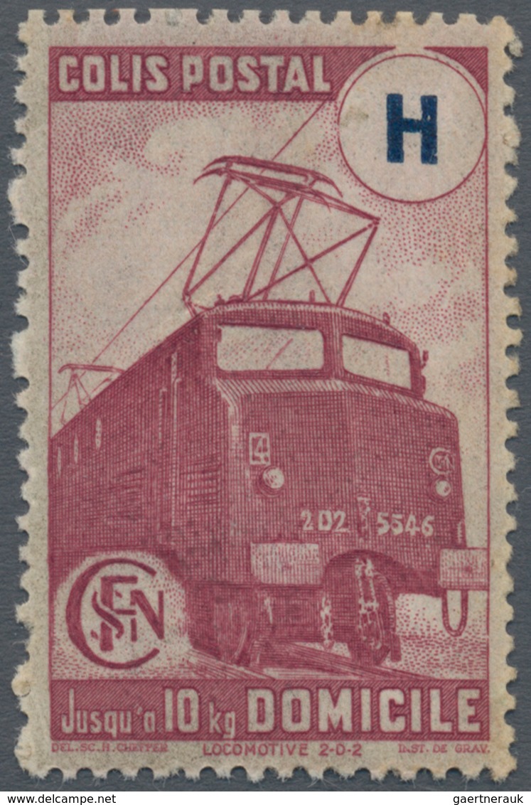 Frankreich - Postpaketmarken: 1945, Electro Locomotive 'red-wine Coloured' (Domicile, Lie-de-vin) In - Altri & Non Classificati