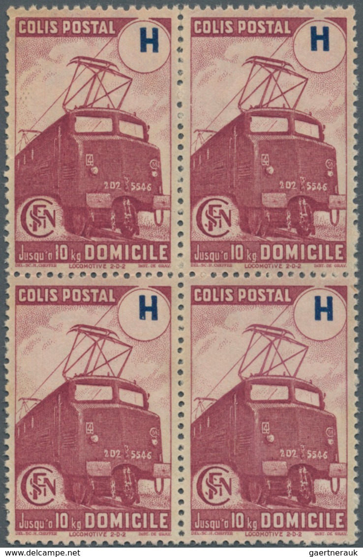 Frankreich - Postpaketmarken: 1945, Electro Locomotive 'red-wine Coloured' (Domicile, Lie-de-vin) In - Altri & Non Classificati