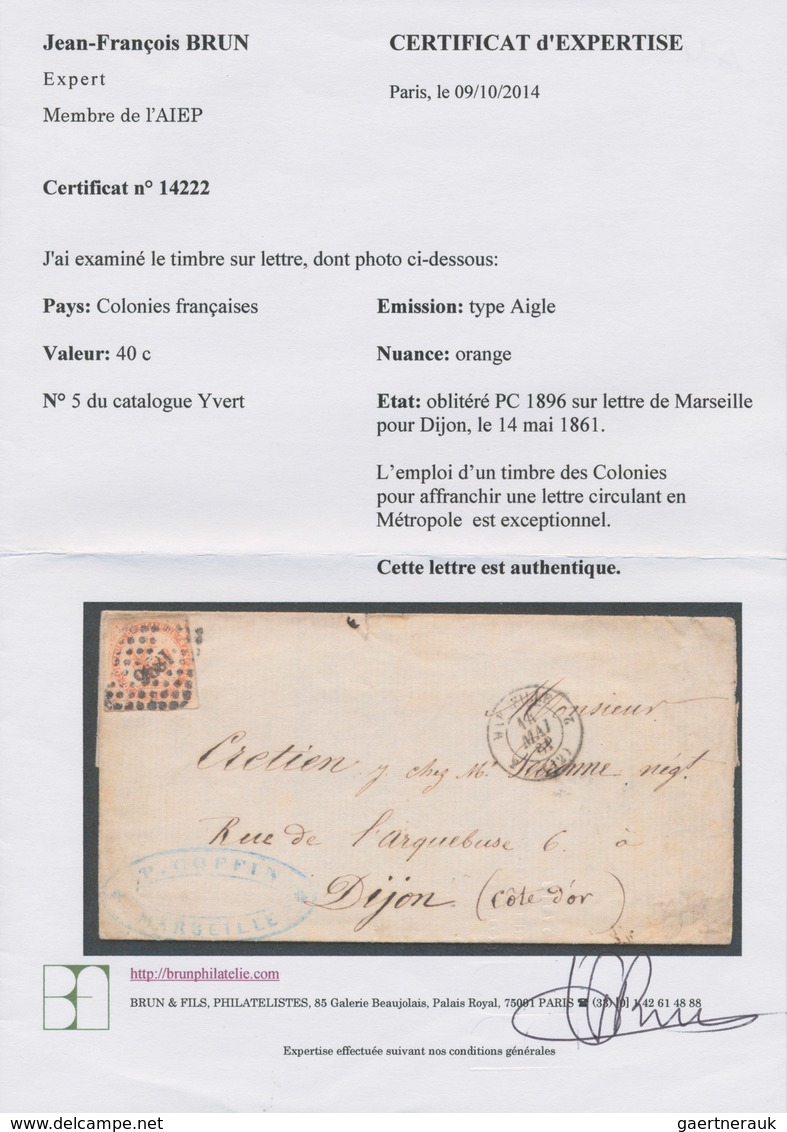 Französische Kolonien - Allgemeine Ausgabe: Exceptionnal Usage Of 40c Eagle From The French Colonies - Altri & Non Classificati