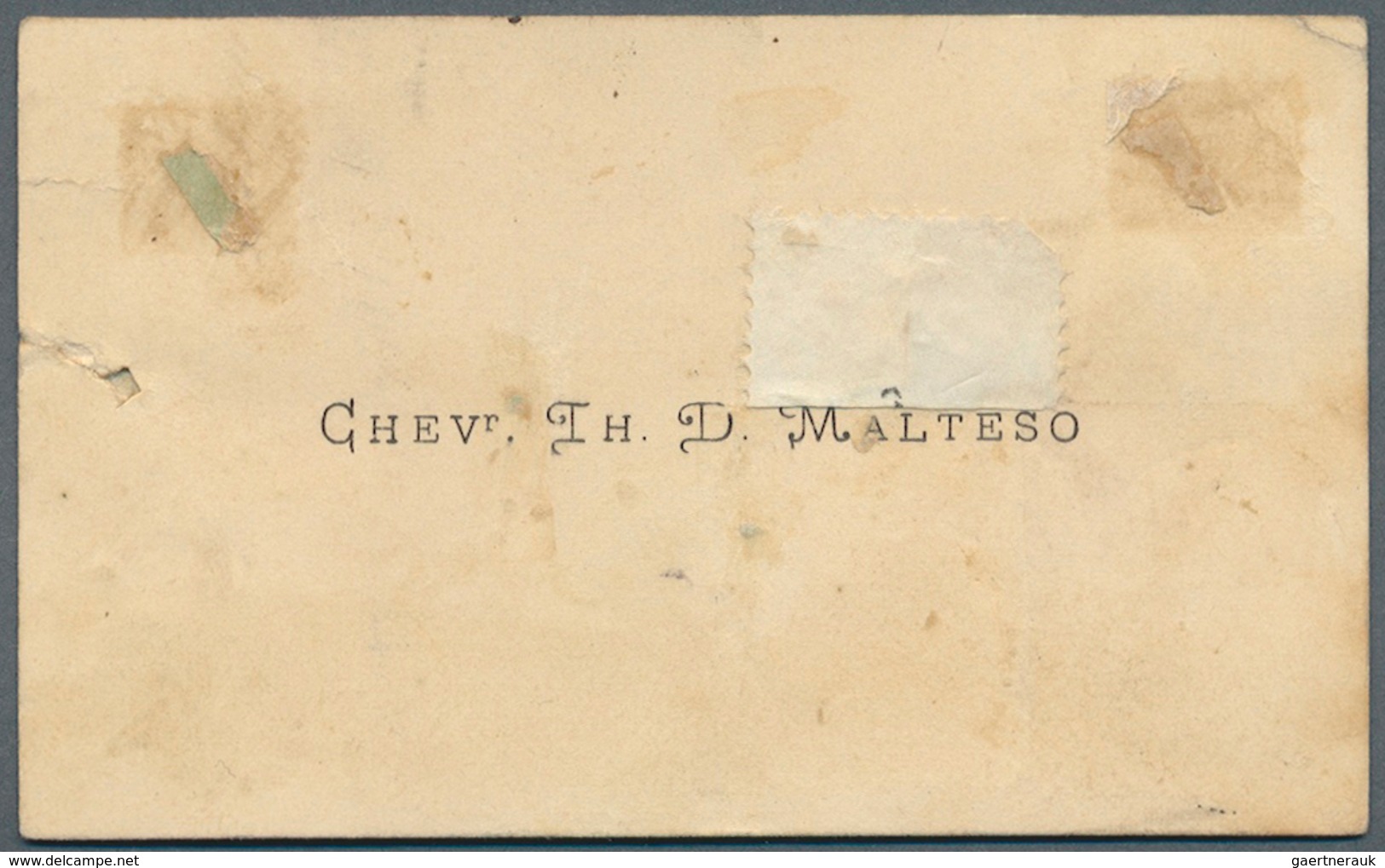 Griechenland: 1889. Registered Business Card Addressed To Paris Bearing 'Small Hermes' Yvert 82, 25 - Ongebruikt