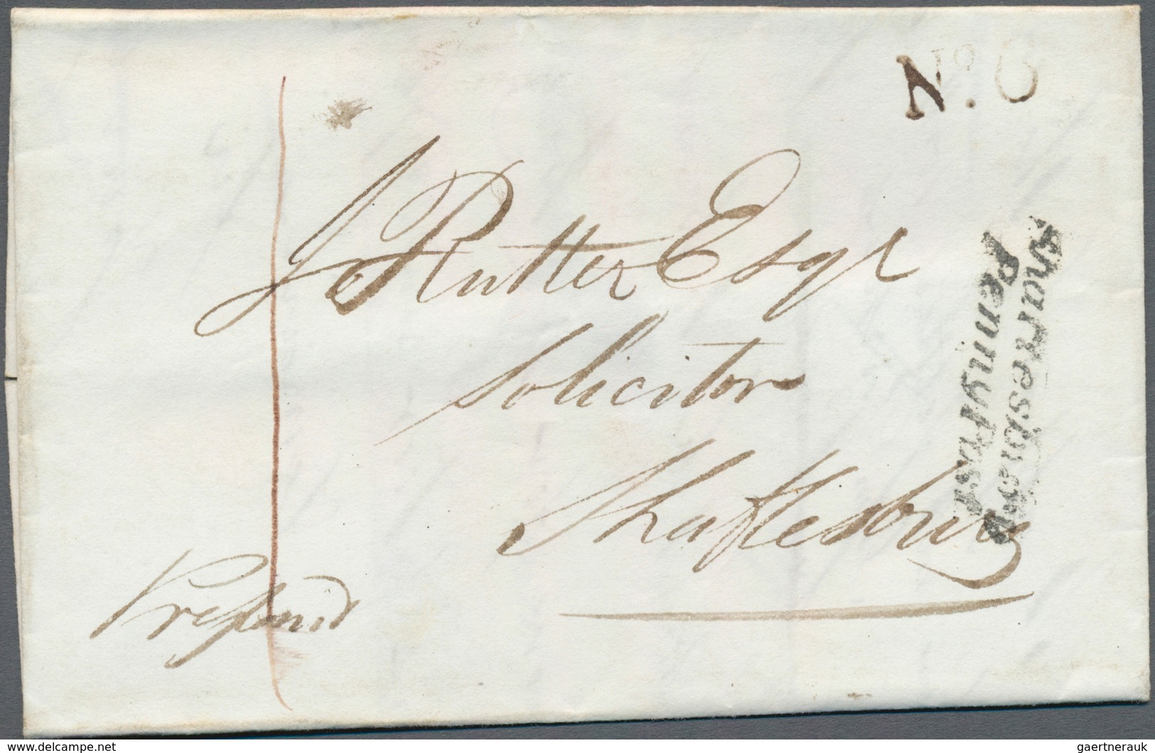 Großbritannien - Vorphilatelie: 1840, Folded Letter Written In "Marnhull" Dated 5 MAY 1840, That Mea - ...-1840 Precursori