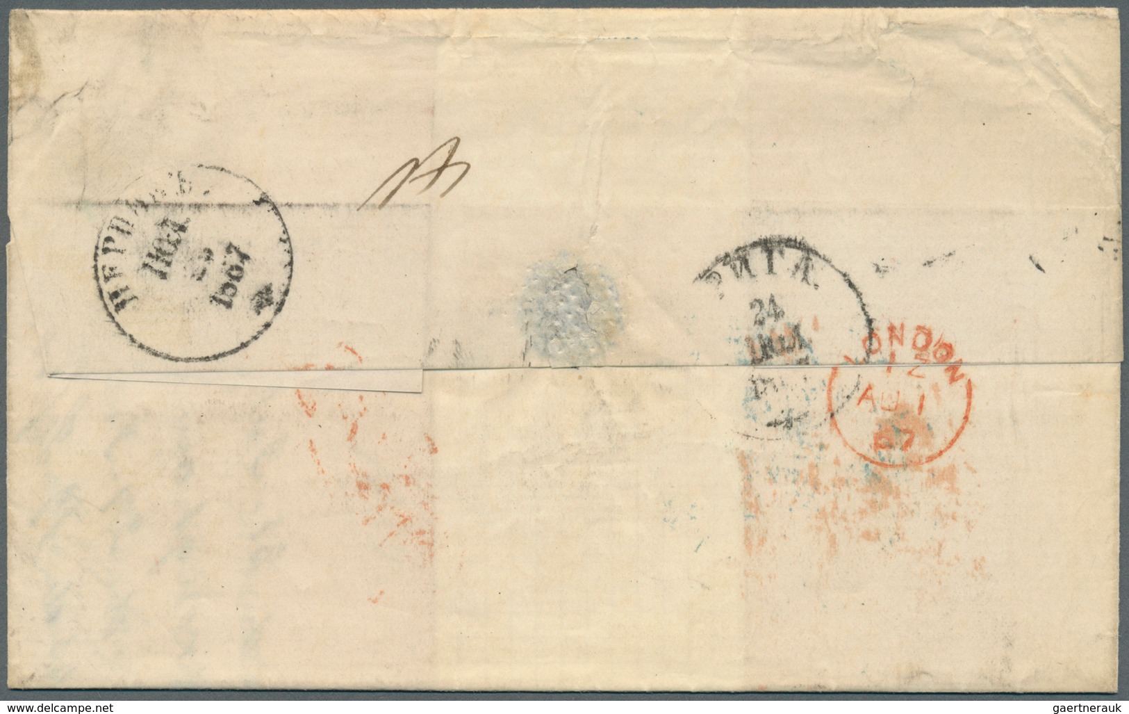 Großbritannien: 1867, 9d. Straw Wm Emblems (slight Imperfection In Upper Left Corner), Single Franki - Other & Unclassified