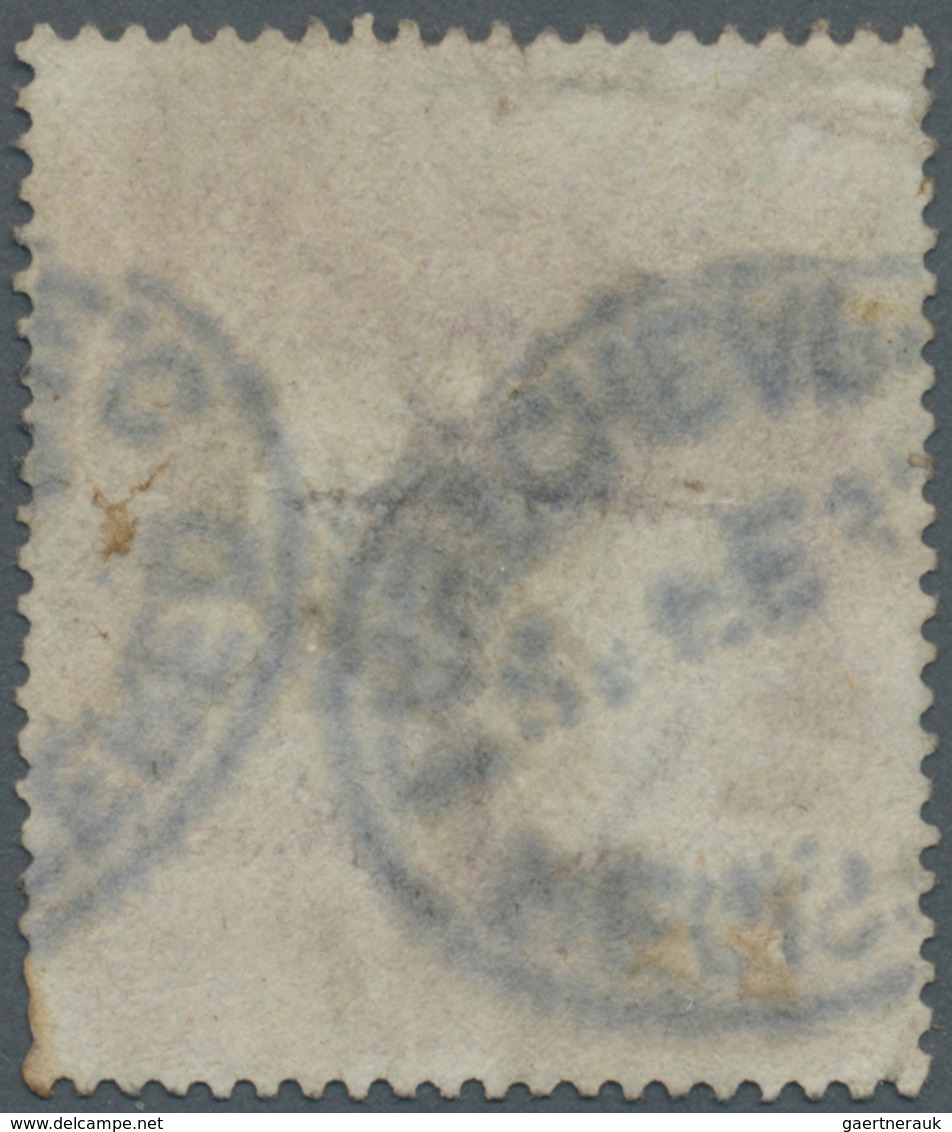 Großbritannien: 1882, QV 5 Shilling Rose On Bluish Paper With WM Anchor, Plate 4 Lettered AF, Cancel - Andere & Zonder Classificatie