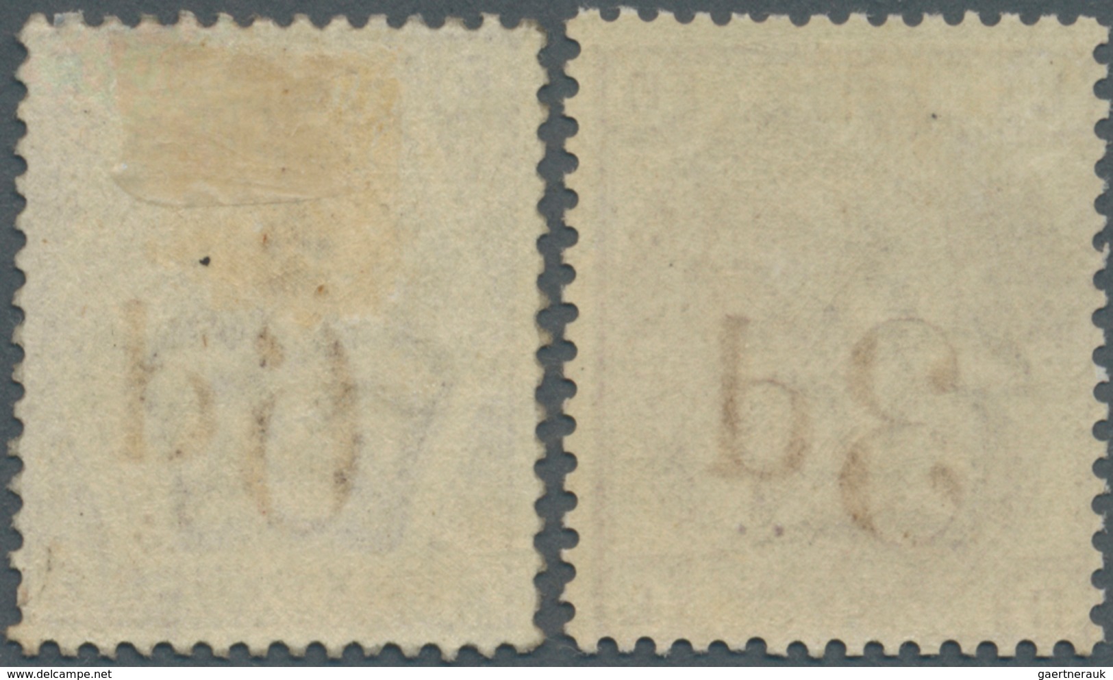 Großbritannien: 1883, QV Two Surcharges 3d. On 3d. Lilac (Plate 21, 'LD') And 6d. On 6d. Lilac (Plat - Andere & Zonder Classificatie