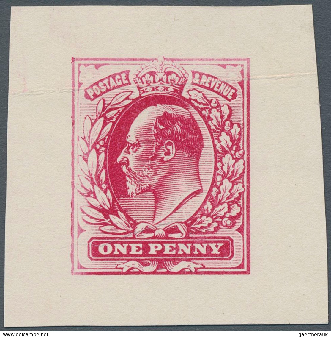 Großbritannien: 1902 King Edward VII, 1d Red ECKERLIN DIE ESSAYS (horizontal Crease Otherwise Fine) - Andere & Zonder Classificatie