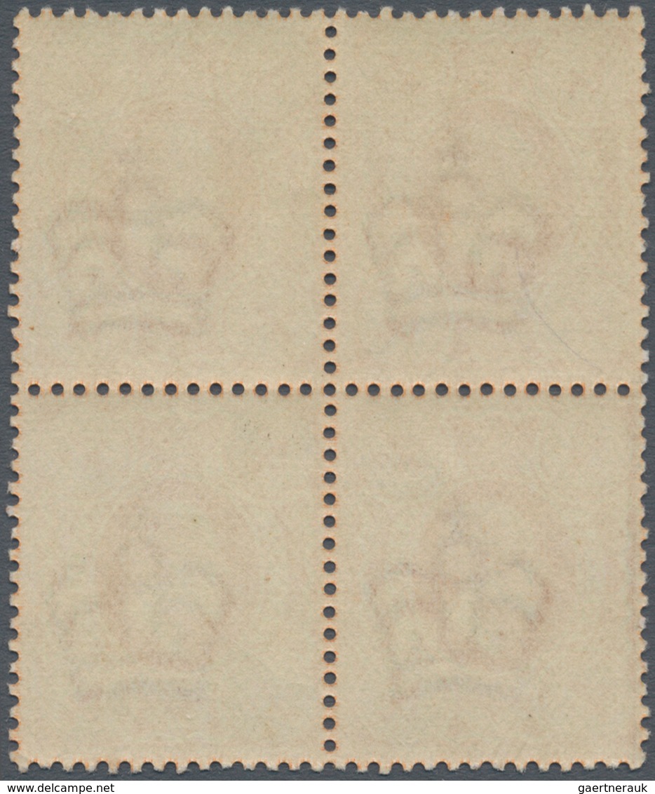 Großbritannien: 1911 KEVII. 4d. Bright Orange, Printed By Harrison & Sons, Block Of Four, Mint Never - Other & Unclassified