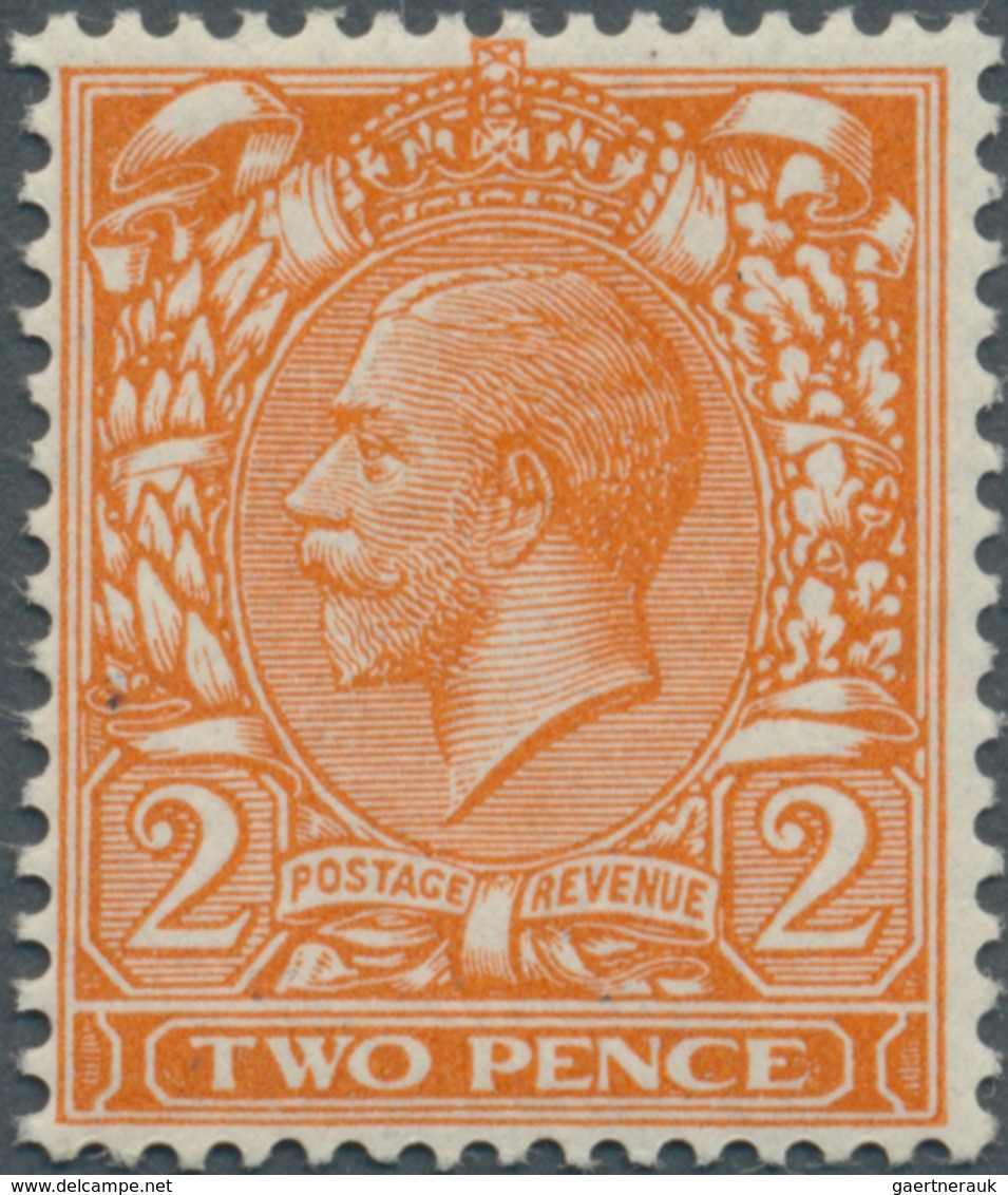 Großbritannien: 1924, 2d. Orange, Without Watermark, Mint O.g. Previously Hinged. SG Spec. N36a, £18 - Andere & Zonder Classificatie