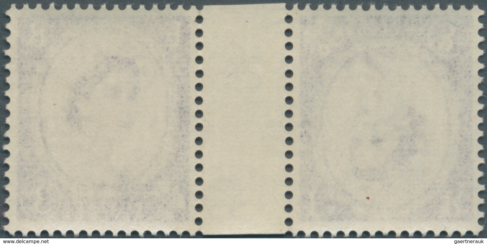 Großbritannien: 1958, 3d. Deep Lilac, Wm Multiple Crowns, Tête-bêche Pair With Gutter, Unmounted Min - Andere & Zonder Classificatie