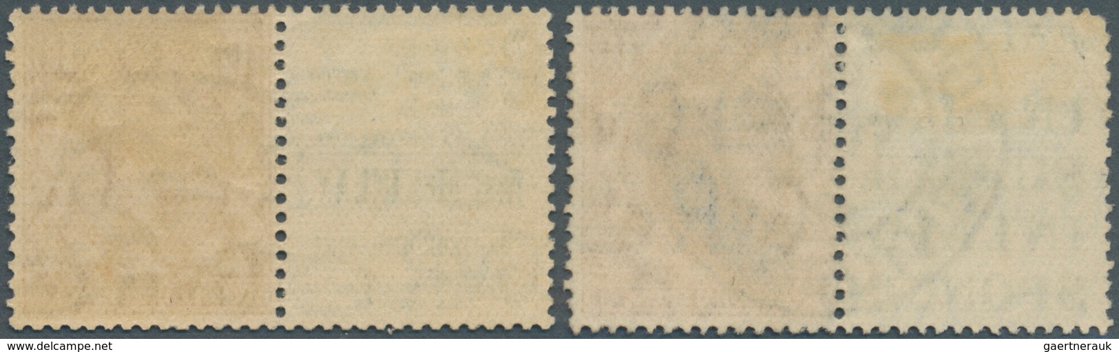 Großbritannien - Zusammendrucke: 1924, 1½d. Red-brown, Wm Block Cypher, Two Commercially Used Se-ten - Altri & Non Classificati