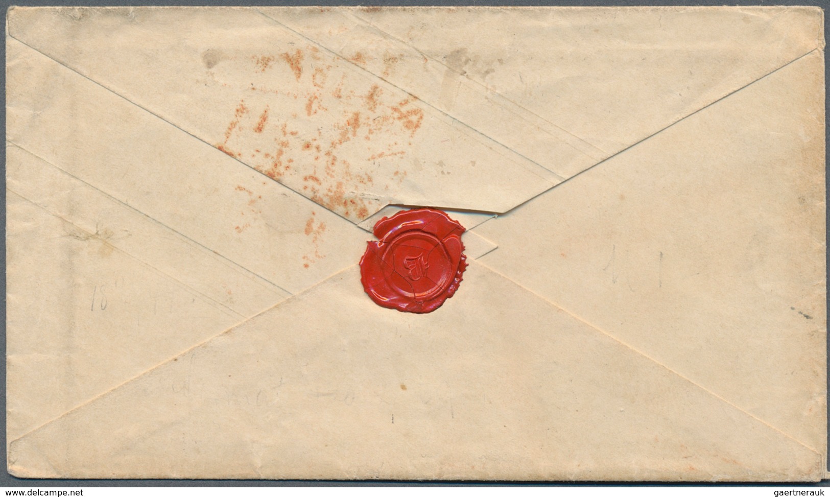 Großbritannien - Ganzsachen: 1846, 1d Pink Postal Stationary Envelope Used From LONDON 21 JA 1846 Vi - Other & Unclassified