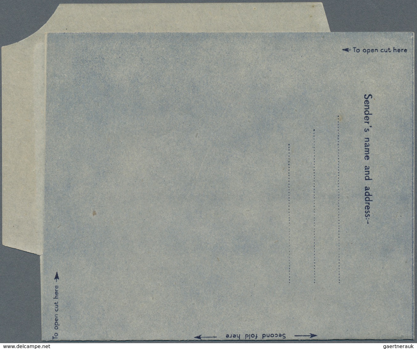 Großbritannien - Ganzsachen: 1943, Airletter KGVI 6d Brown Violet On Grey Paper With Variety 'NO FLA - Andere & Zonder Classificatie