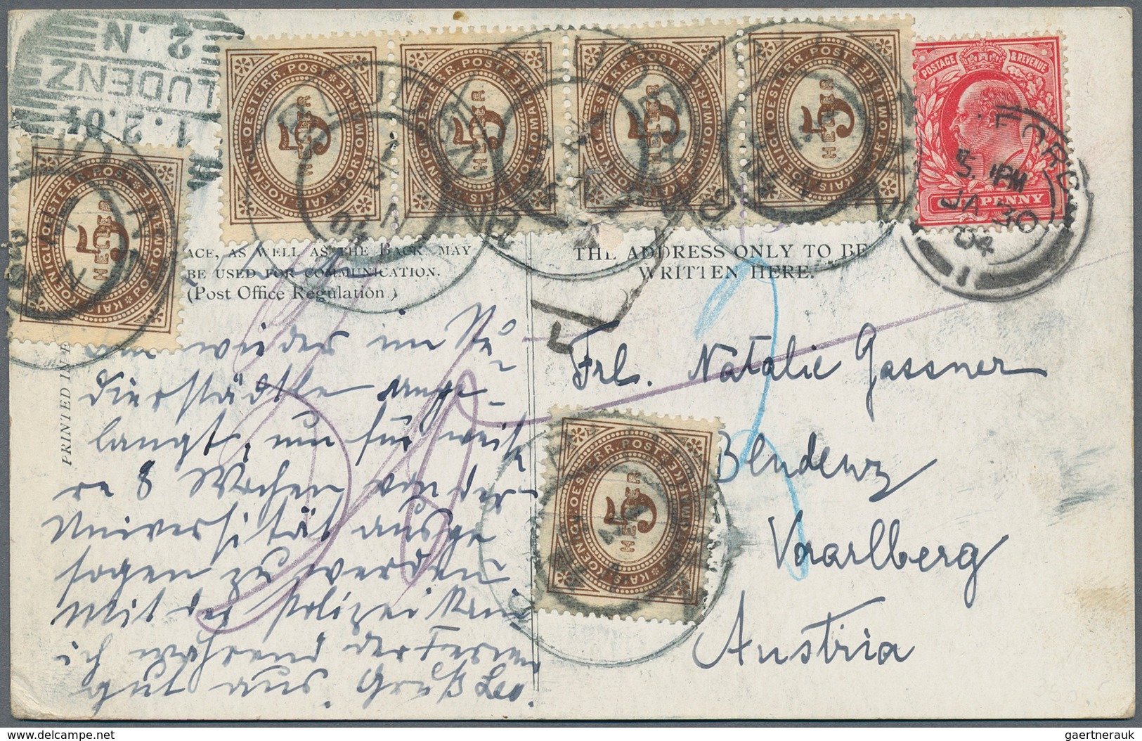 Großbritannien - Besonderheiten: 1904, Two Souvenir Postcards From England To Vienna/Austria (only I - Andere & Zonder Classificatie