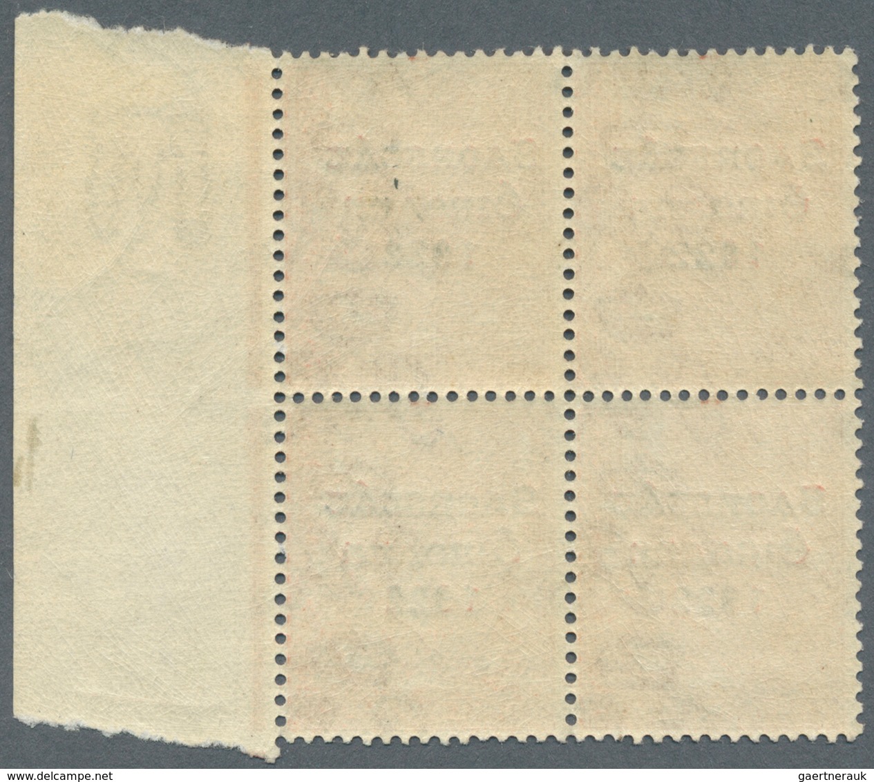 Irland: 1922 Error "PENCF" On Bottom Right Stamp 1½d. Red-brown Of Right Hand Marginal Block Of Four - Storia Postale