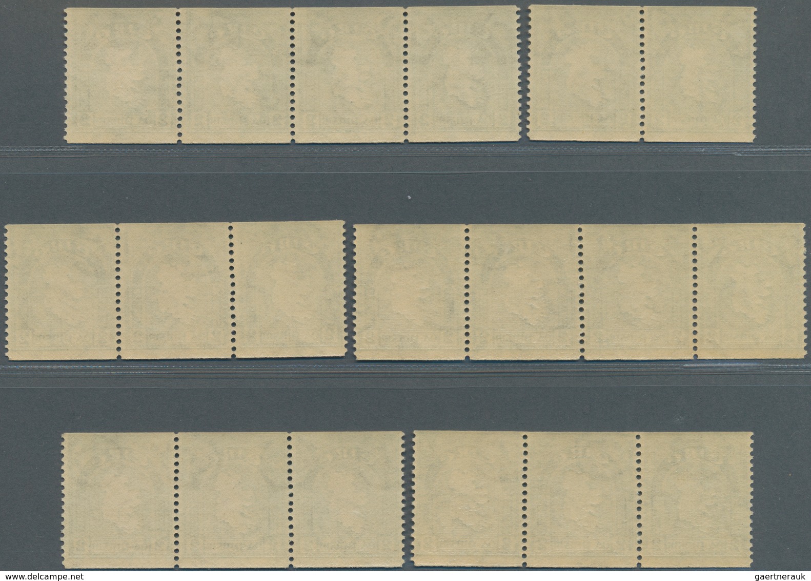 Irland: 1934, Map Of Ireland Definitive 2d. Grey-green Imperf. X Perf. 14 In A Group With 19 Stamps - Covers & Documents