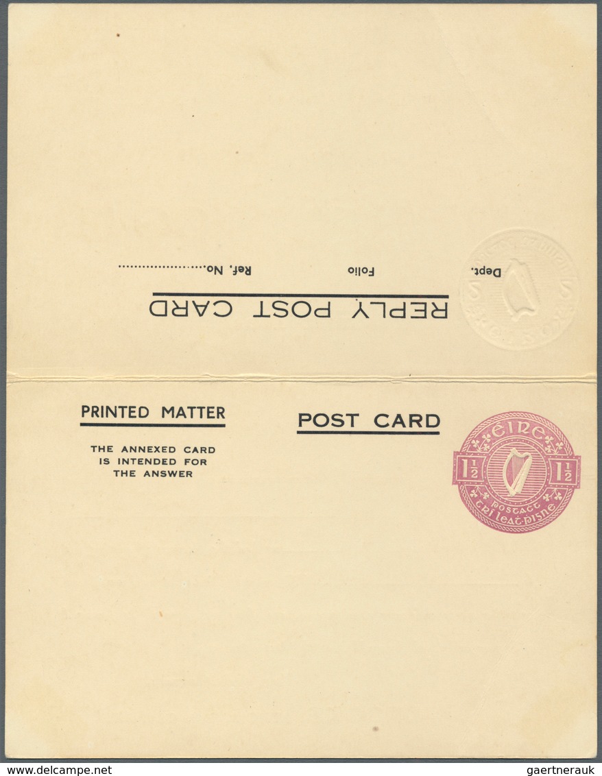 Irland - Ganzsachen: Brooks,, Thomas & Co.: 1948, 1 1/2 D. Pale Violet And 2 D. Olive Gren, Double C - Postal Stationery