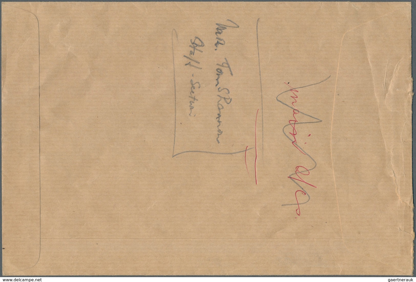 Irland - Ganzsachen: Electricity Supply Board: 1963, 3 D. Blue Envelope On Laid Brown Wrapping Paper - Postwaardestukken