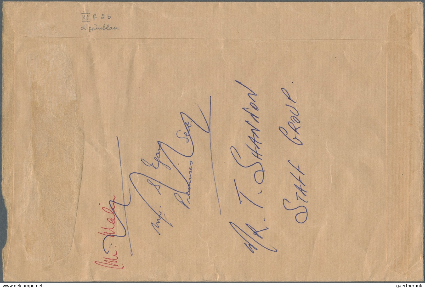Irland - Ganzsachen: Electricity Supply Board: 1964, 4 D. Greenish Blue Envelope On Laid Brown Wrapp - Postwaardestukken