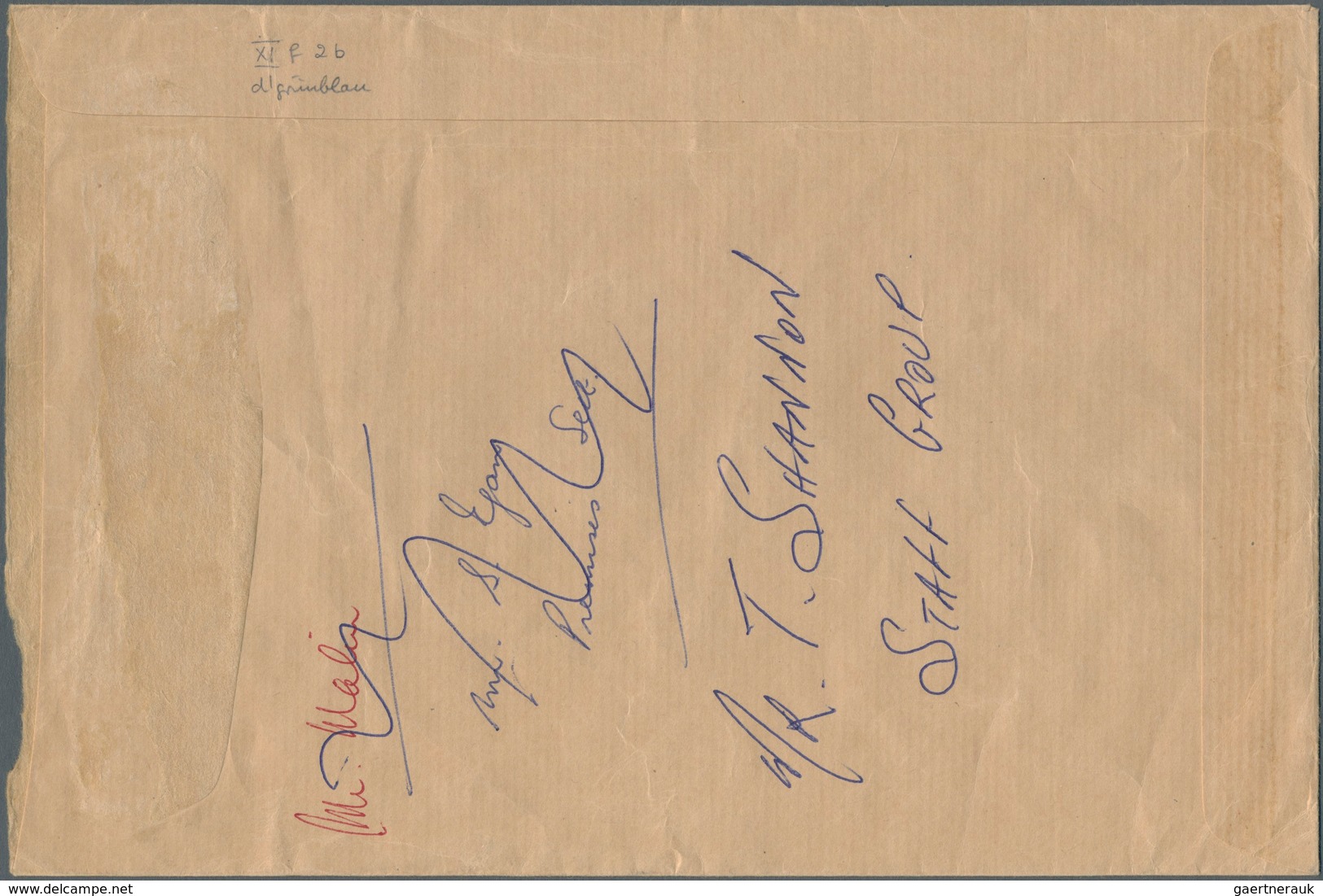 Irland - Ganzsachen: Electricity Supply Board: 1964, 4 D. Greenish Blue Envelope On Laid Brown Wrapp - Interi Postali