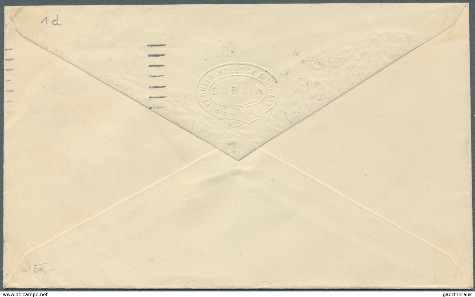 Irland - Ganzsachen: Ferrier, Pollock & Co., Ldt., Dublin: 1925/30, 2 D. Olive Green Envelope With S - Postal Stationery