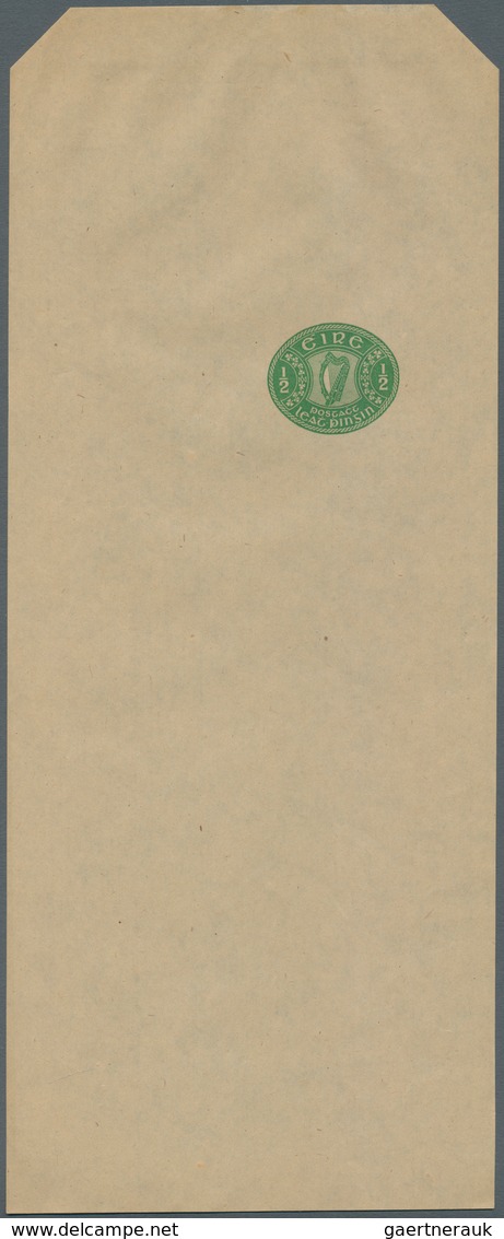 Irland - Ganzsachen: 1924, Irish Harp 1/2 D. Green And 1 D. Red Wrappers, Unused, Unfolded, Fine (FA - Postal Stationery