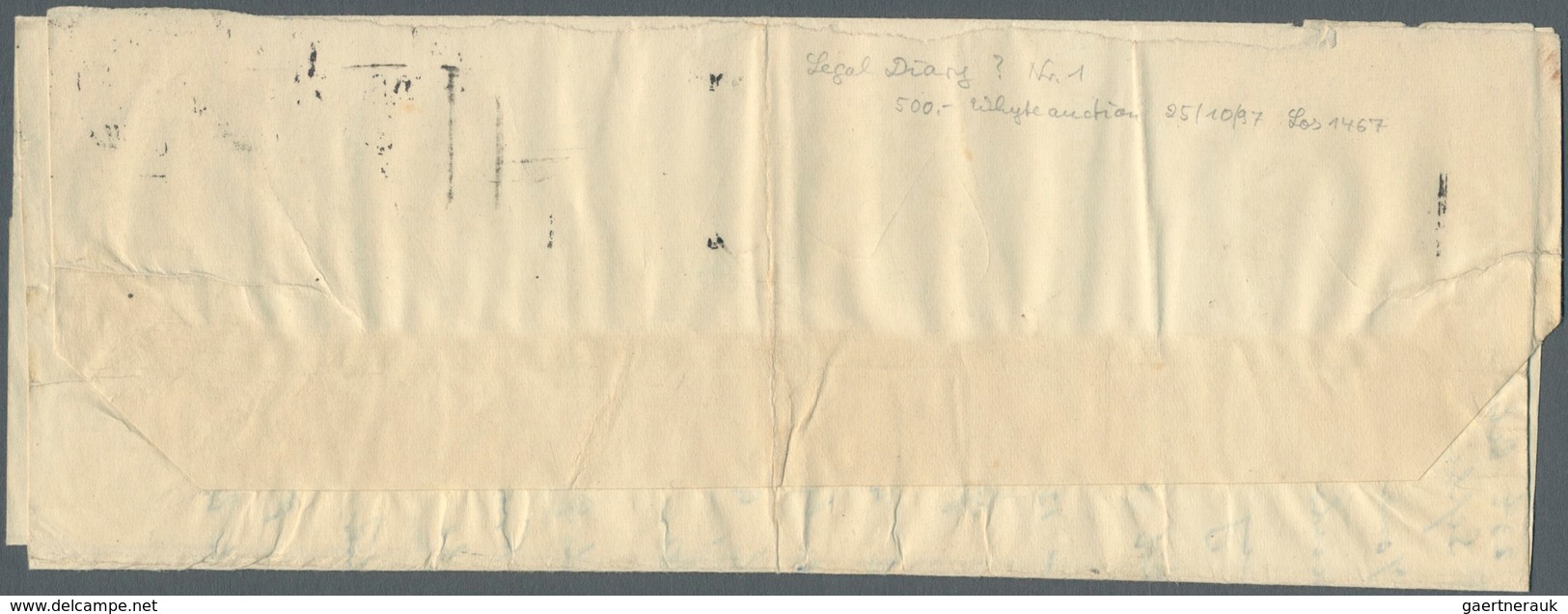 Irland - Ganzsachen: The Legal Diary: 1949, 1 D. Red Newspaper Wrapper With Watermark, Used Local Fr - Postwaardestukken