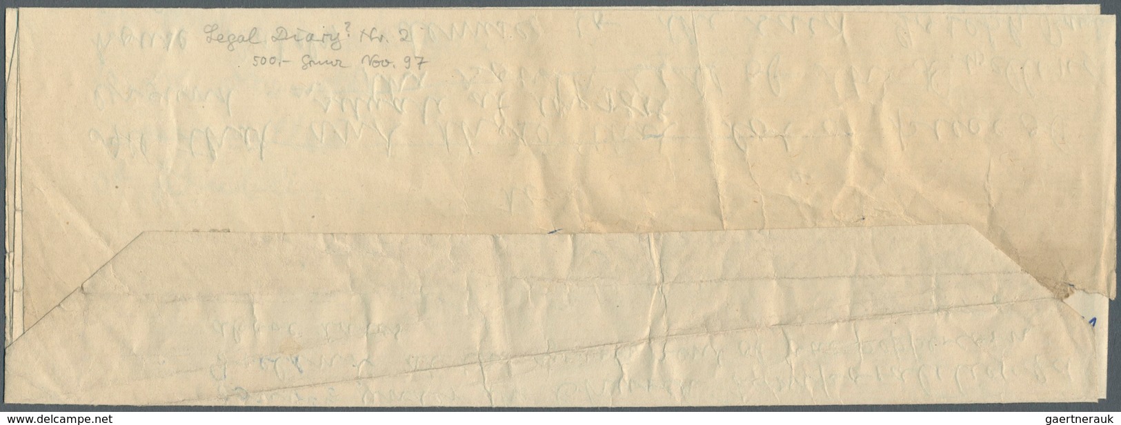 Irland - Ganzsachen: The Legal Diary: 1952, 1 1/2 D. Violet Newspaper Wrapper On Cream Laid Paper Wi - Interi Postali