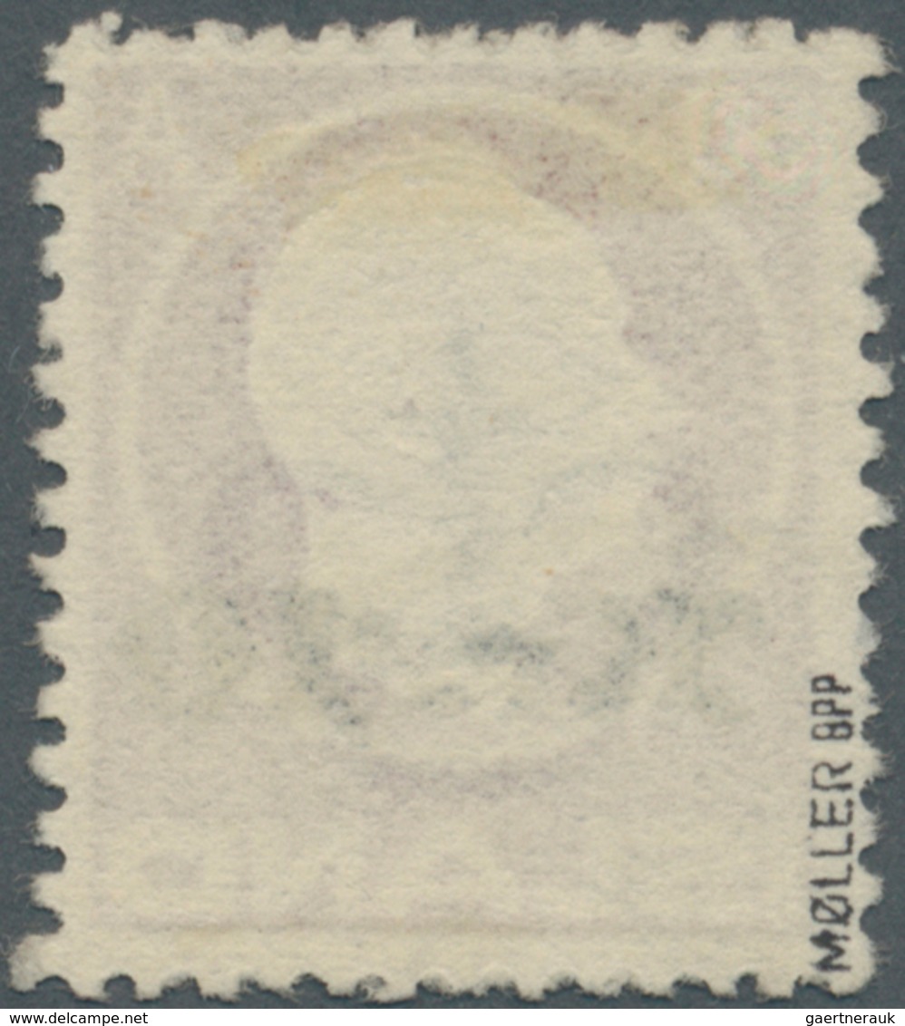 Island: 1925, King Frederik 50aur. Surch. 'Kr.10' Fine Used, Scarce Stamp With Grønlund Certificate - Other & Unclassified