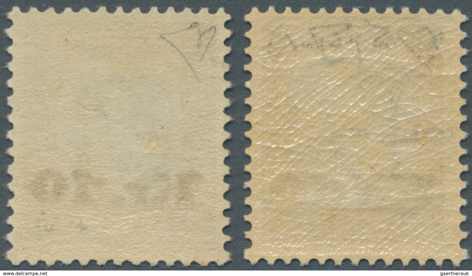 Island: 1929/1930, Zwei Aufdruckwerte Mit 10 Kr. Auf 2 Kr. Olivbraun/hellblau Bzw. Auf 5 Kr. Hellbra - Andere & Zonder Classificatie