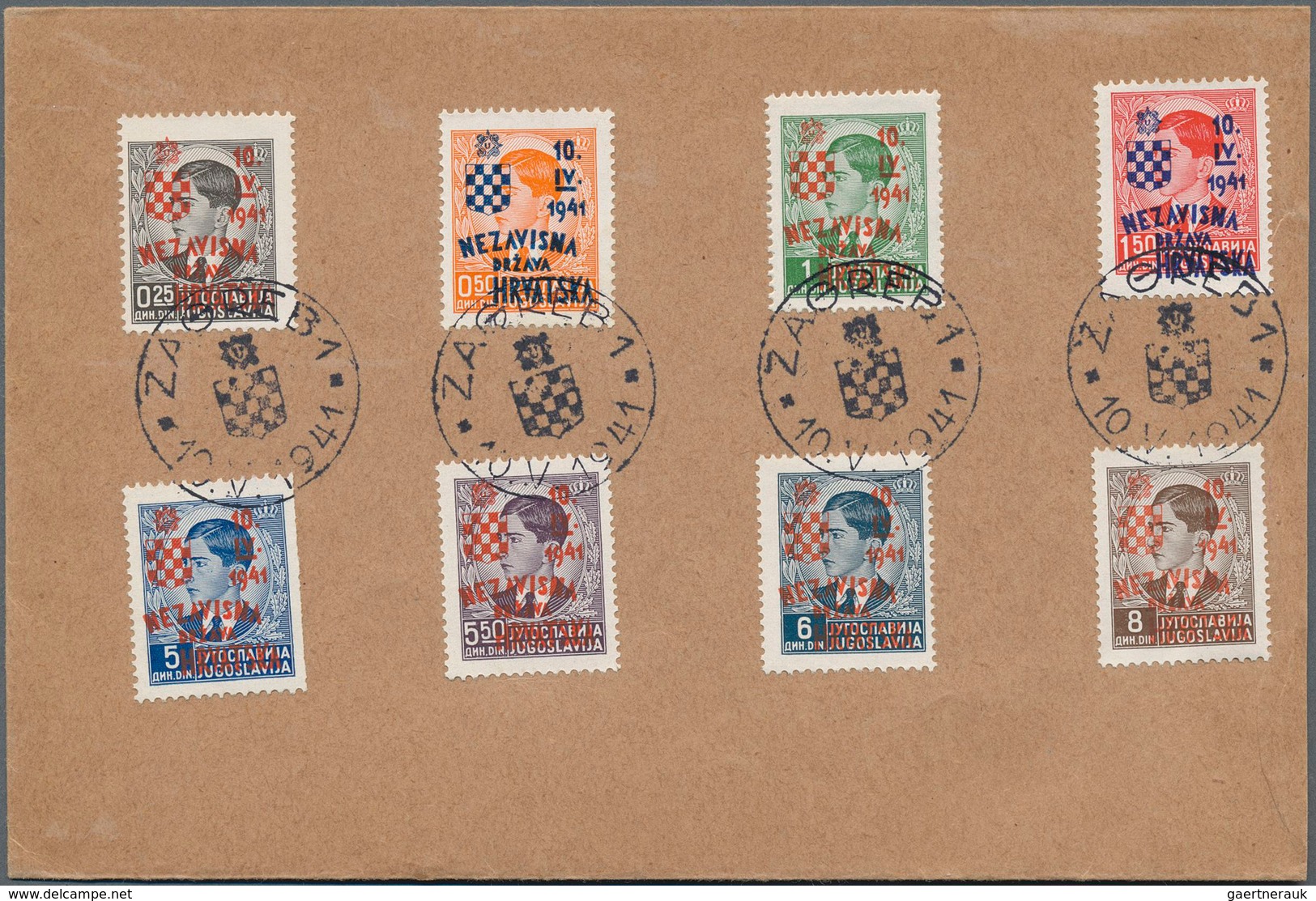 Kroatien: 1941, 25 P. - 30 Din. "armed Forces" Special Issues On 2 Covers Without Adress With Specia - Kroatië