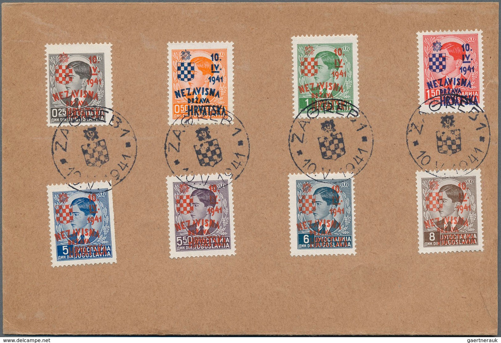 Kroatien: 1941, 25 P. - 30 Din. "armed Forces" Special Issues On 2 Covers Without Adress With Specia - Croazia