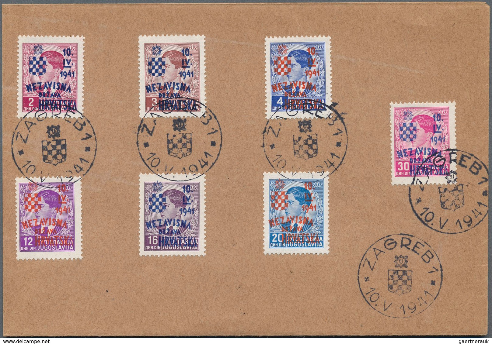 Kroatien: 1941, 25 P. - 30 Din. "armed Forces" Special Issues On 2 Covers Without Adress With Specia - Croatia