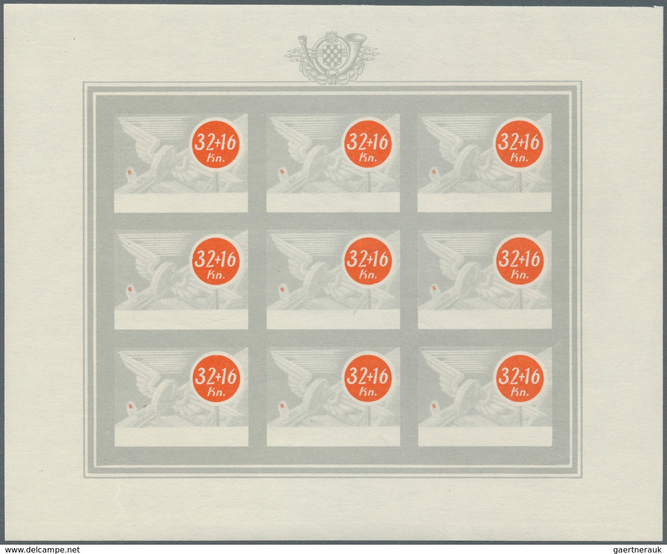 Kroatien: 1944, Officials Of The Post Office And The Railway 16 K. - 32 K., Each Five Imperforated S - Kroatië