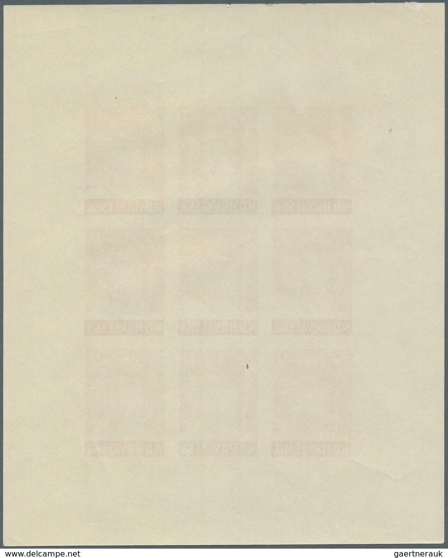 Kroatien: 1944, Officials of the post office and the railway 16 k. - 32 k., each five imperforated s