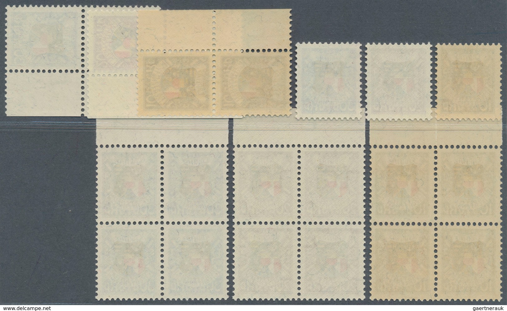 Liechtenstein: 1927, Fürst Johann 1 Satz, 1 Paarsatz U. 1 Viererblocksatz, Mi. 560,- Euro - Storia Postale