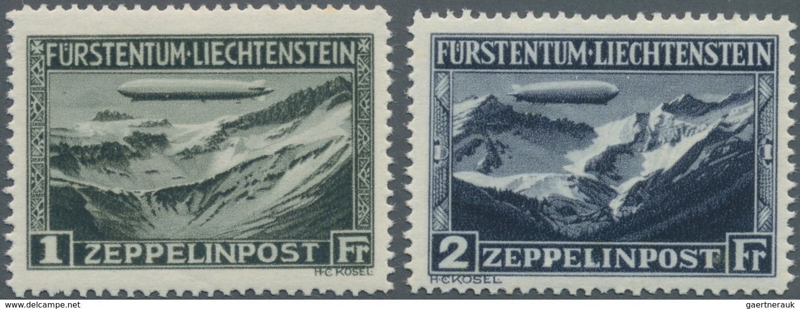 Liechtenstein: 1931, Liechtensteinfahrt Des Luftschiffs LZ 127 ‚Graf Zeppelin‘ Kompletter Satz Postf - Storia Postale