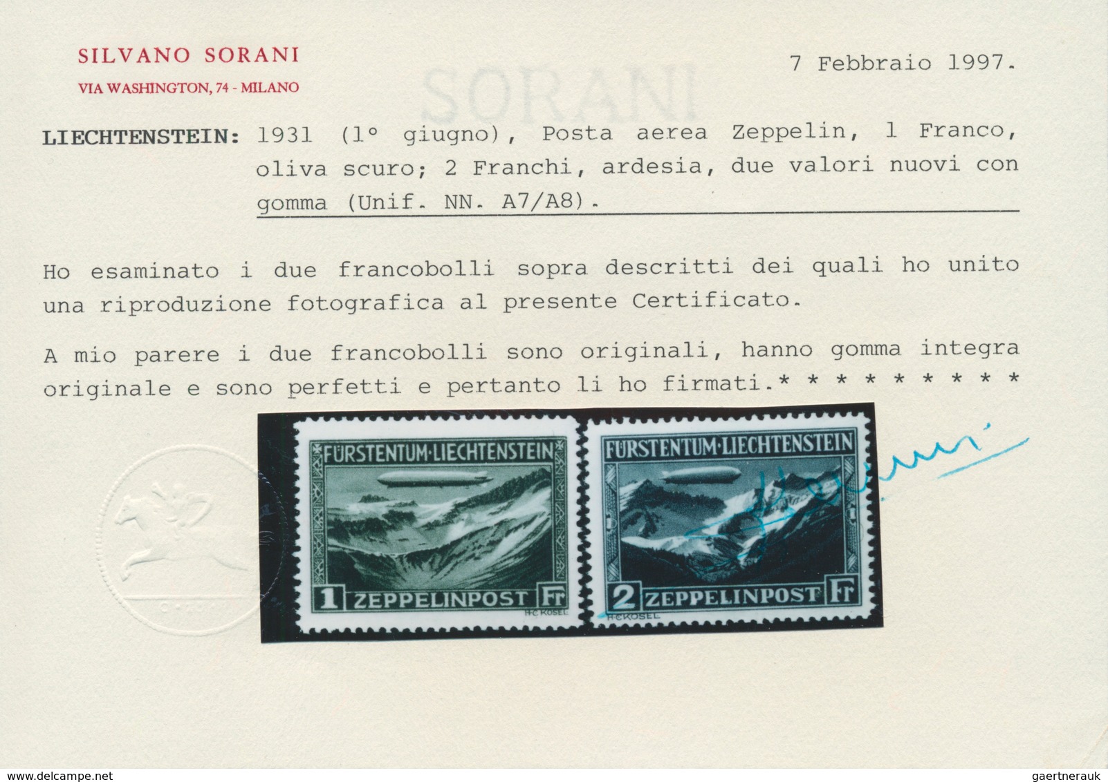 Liechtenstein: 1931, Liechtensteinfahrt Des Luftschiffs LZ 127 ‚Graf Zeppelin‘ Kompletter Satz Postf - Covers & Documents