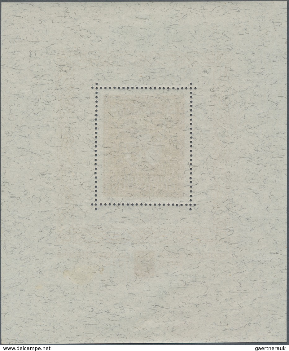 Liechtenstein: 1934, Vaduz-Block, Farbfrisches Exemplar In Den Maßen 10,5:12,5 Cm, Ungebraucht, Wie - Brieven En Documenten