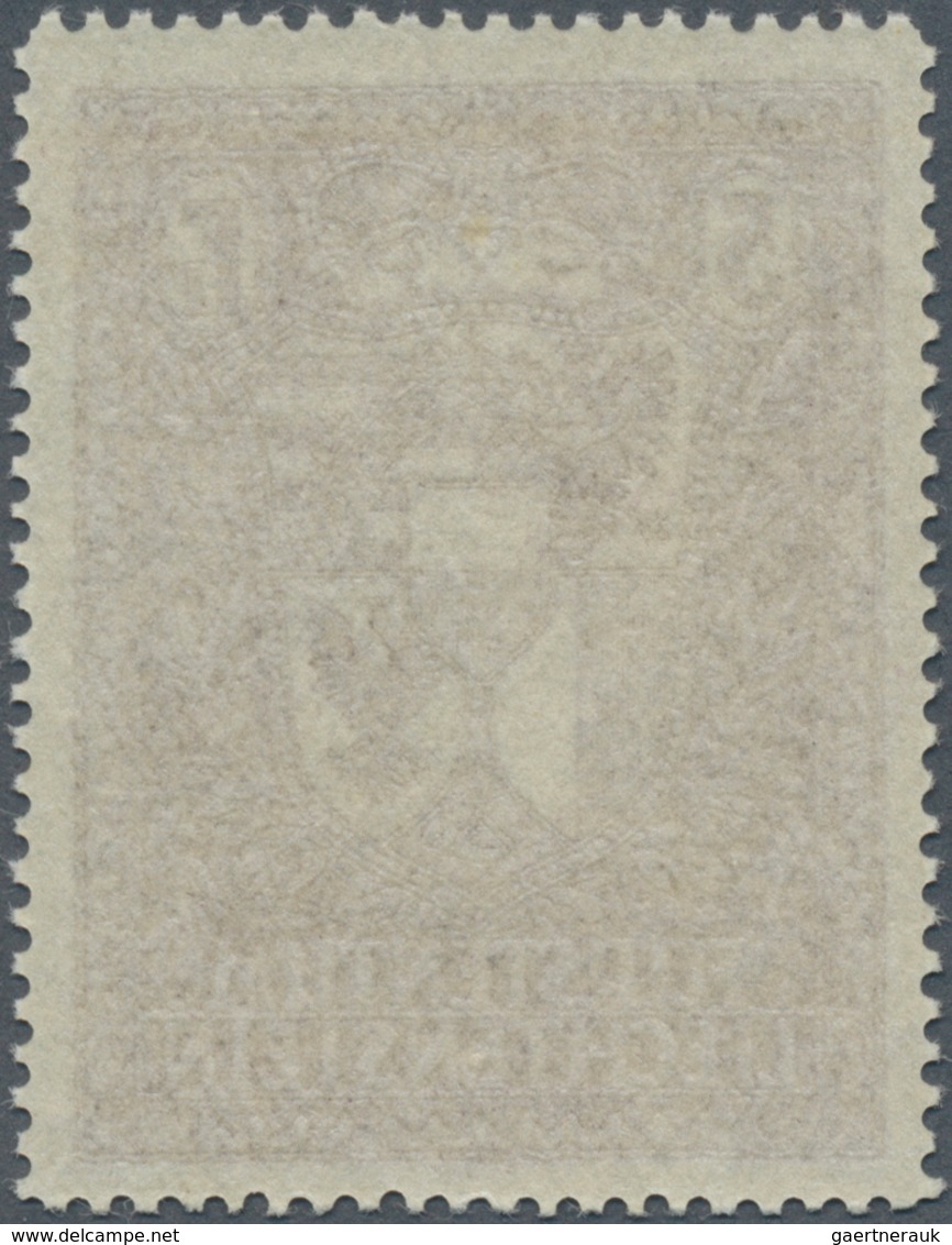 Liechtenstein: 1935 5 Fr. Schwarzrotviolett, Postfrisch Und In Sehr Guter Erhaltung. (Mi. 850,- €) - Storia Postale