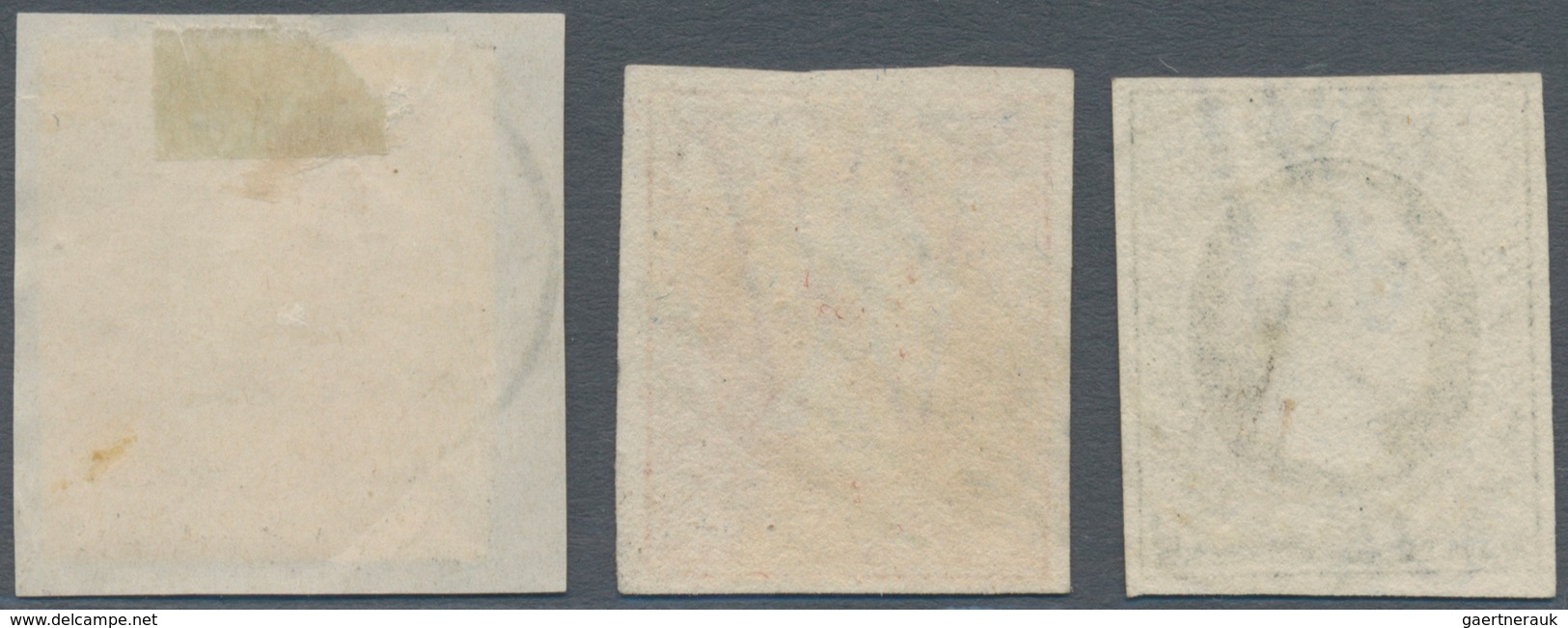 Luxemburg: 1852, Wilhelm III 10 C Schwarz Und 1 Sgr Hellbräunlichrot Sowie Briefstück Mit 1859 Wappe - Storia Postale