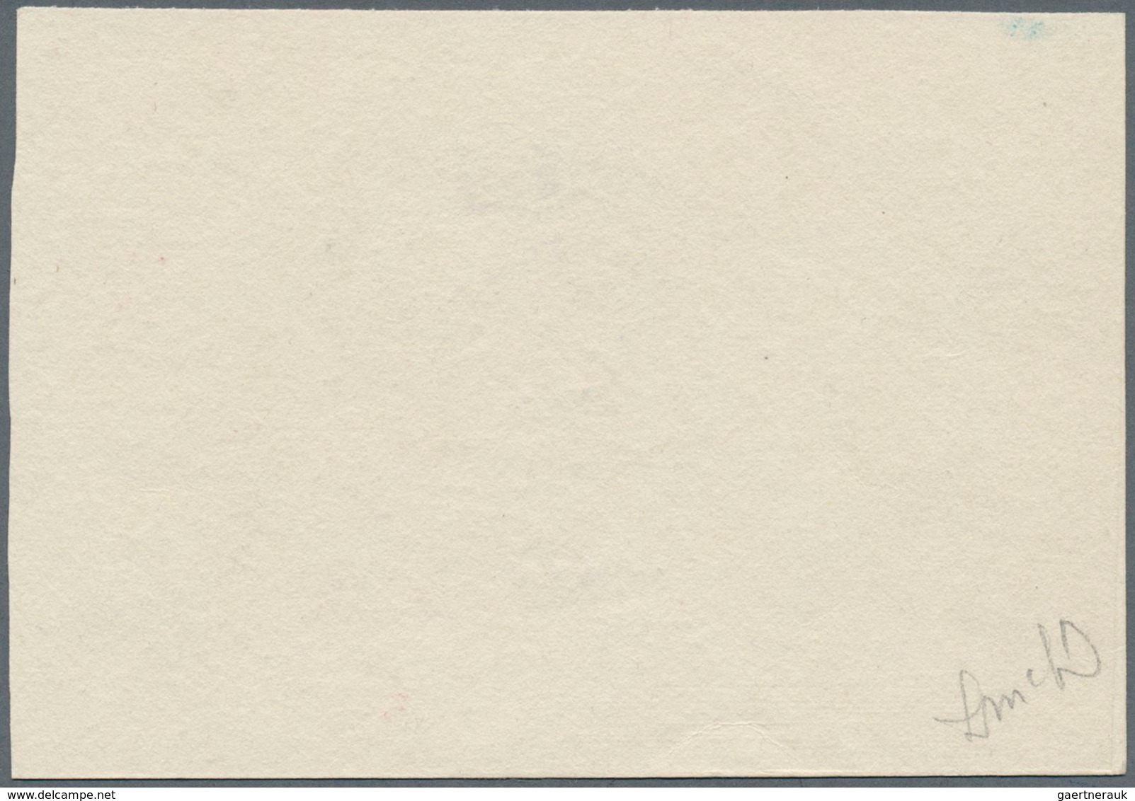 Luxemburg: 1944: Granduchess Charlotte, 3 1/2 F Light Blue, Imperforated Proof On Carton, Block Of T - Storia Postale