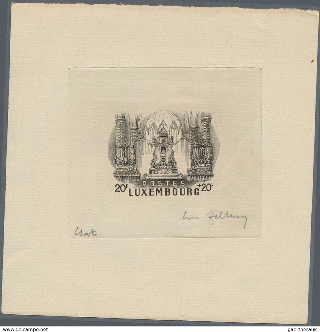 Luxemburg: 1945:"Madonna" 20 Fr + 20 Fr, Epreuve D'Etat", Only 4 Issued. - Brieven En Documenten