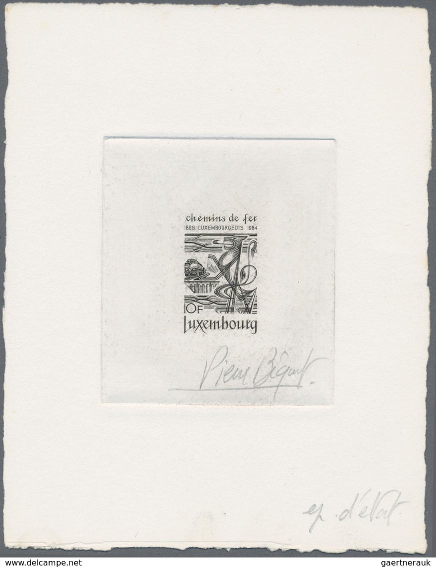 Luxemburg: 1984, Épreuve D'artiste For The 10 Fr. Value Of The Set Mi.No. 1091/1094. Signed By The S - Covers & Documents